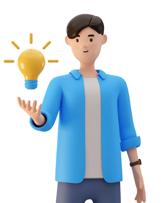 Personagem segurando uma luz brilhando em suas mãos